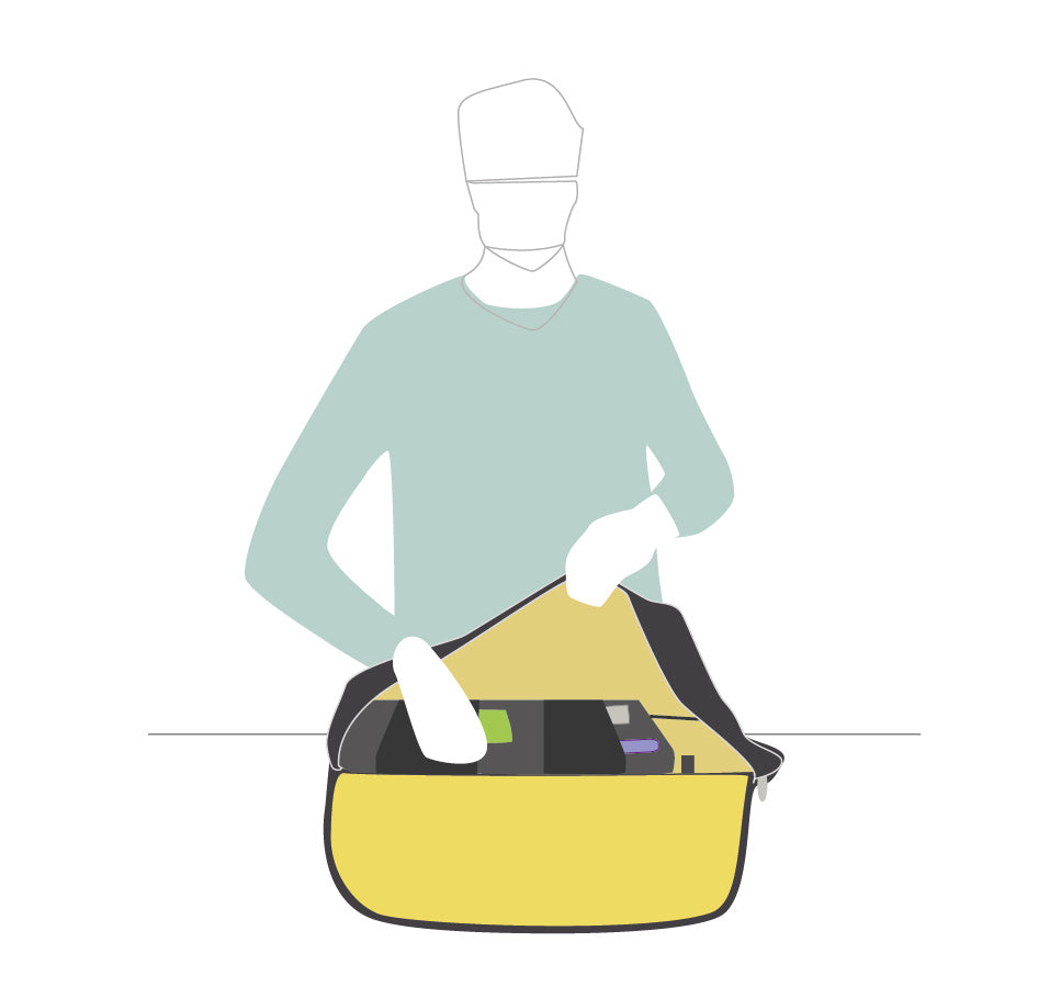 Rollstuhl Rucksack Filip Zeichnung Fächer