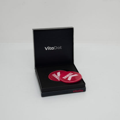 Boîte de présentation VitaDot Vitality avec 5 paires